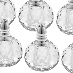 Homeroots Individual Silver Crystal Zendra Design Salt And Peppers  Gift Boxed 6 Pc Set   375762