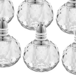 Homeroots Individual Silver Crystal Zendra Design Salt And Peppers  Gift Boxed 6 Pc Set   375762