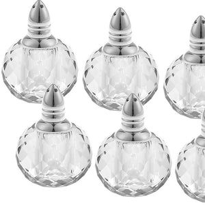 Homeroots Individual Silver Crystal Zendra Design Salt And Peppers  Gift Boxed 6 Pc Set   375762