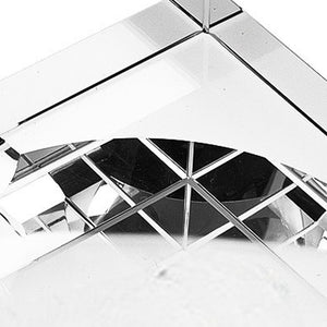 Homeroots 7" Clear Crystal Square Tabletop Cigar Ashtray  Crystal 375763