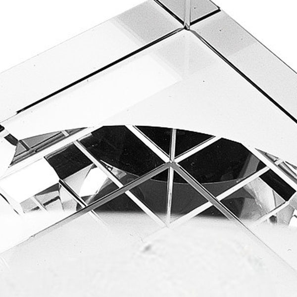 Homeroots 7" Clear Crystal Square Tabletop Cigar Ashtray  Crystal 375763