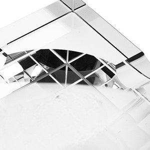 Homeroots 7" Clear Crystal Square Tabletop Cigar Ashtray  Crystal 375763