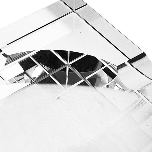 Homeroots 7" Clear Crystal Square Tabletop Cigar Ashtray  Crystal 375763