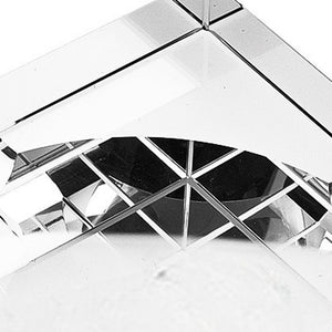 Homeroots 5" Clear Crystal Square Cigar Ash Tray  Crystal 375764