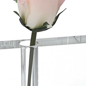 Homeroots 5 Hand Crafted Crystal Bud Vase  Lead Free Crystal 375767