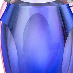 Homeroots 6 Mouth Blown Purple Art Glass Vase  Crystal Glass 375785