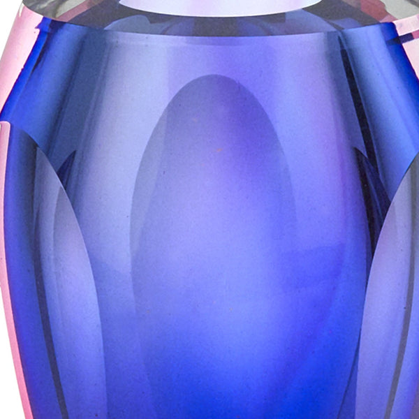 Homeroots 6 Mouth Blown Purple Art Glass Vase  Crystal Glass 375785