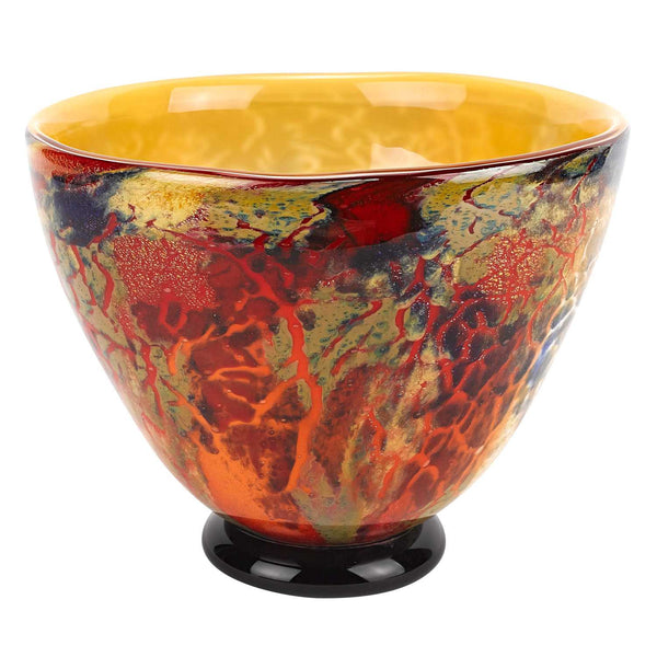 Homeroots 11 Mouth Blown Art Glass Centerpiece Or Punch Bowl   375792