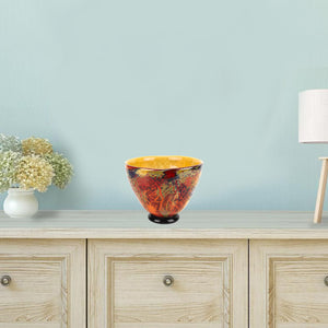 Homeroots 11 Mouth Blown Art Glass Centerpiece Or Punch Bowl   375792