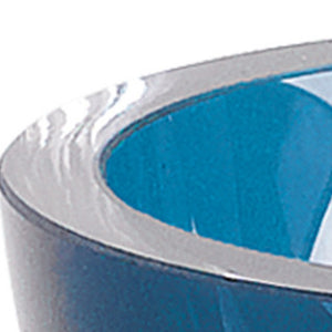 Homeroots 6 Mouth Blown European Made Lead Free Peacock Blue Crystal Bowl   375800