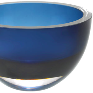 Homeroots 6 Mouth Blown European Made Lead Free Midnight Blue Crystal Bowl   375802