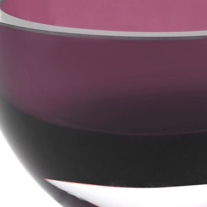 Homeroots 6 Mouth Blown European Made Lead Free Purple Crystal Bowl   375804
