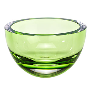 Homeroots 6 Mouth Blown Crystal European Made Lead Free Spring Green Bowl   375805