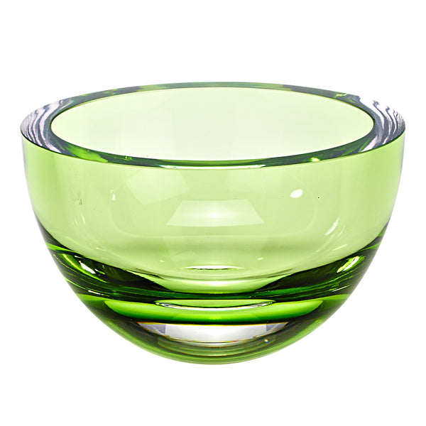Homeroots 6 Mouth Blown Crystal European Made Lead Free Spring Green Bowl   375805