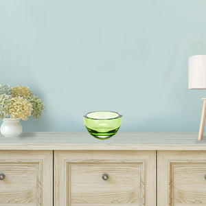 Homeroots 6 Mouth Blown Crystal European Made Lead Free Spring Green Bowl   375805