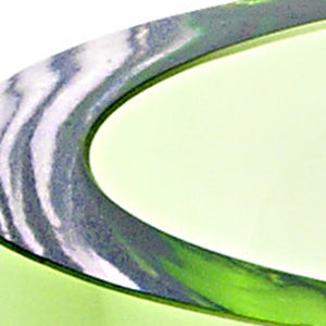 Homeroots 6 Mouth Blown Crystal European Made Lead Free Spring Green Bowl   375805