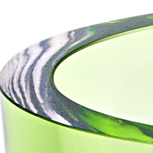 Homeroots 6 Mouth Blown Crystal European Made Lead Free Spring Green Bowl   375805