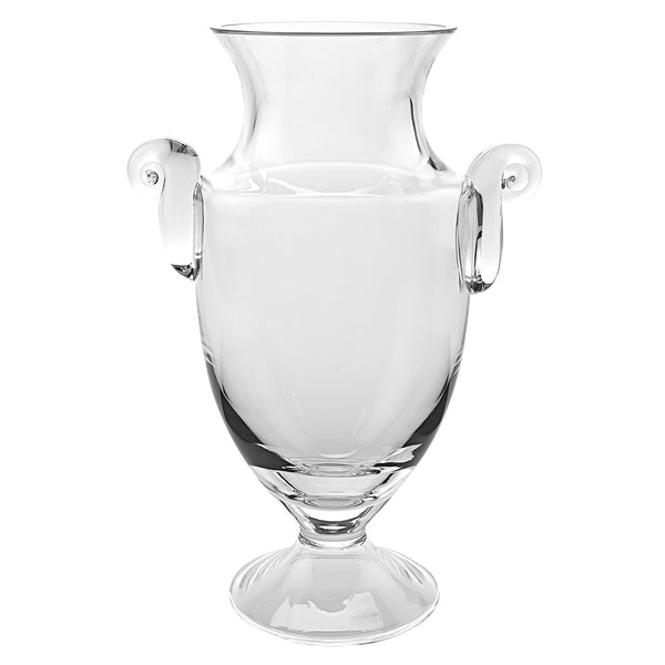 Homeroots 12 Mouth Blown Crystal European Made Trophy Vase  Lead Free Crystal 375819