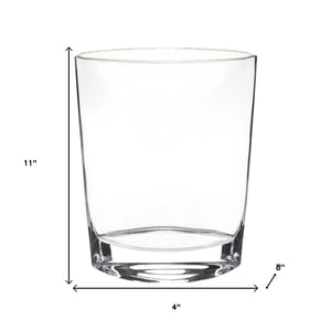 HomeRoots 11" Clear Bud Vase - Elegant Lead-Free Crystal Centerpiece for Home Décor & Thoughtful Gifting 375822