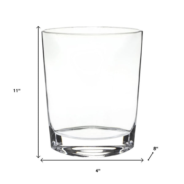 HomeRoots 11" Clear Bud Vase - Elegant Lead-Free Crystal Centerpiece for Home Décor & Thoughtful Gifting 375822
