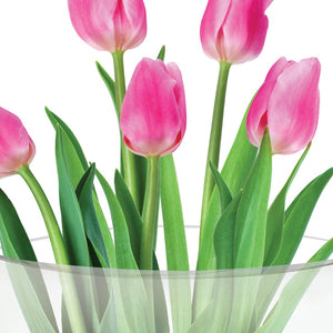 Homeroots 11 Mouth Blown Crystal European Made Pocket Shaped Vase  Lead Free Crystal 375822