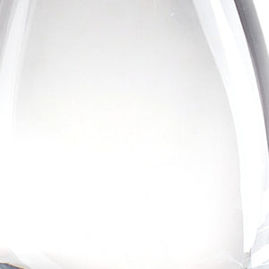 HomeRoots 9" Clear Oval Lead Free Crystal Table Vase – Handcrafted Elegance for Floral Arrangements & Gifts 375823