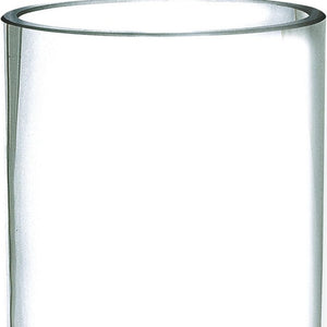Homeroots 11" Clear Mouth Blown Crystal Cylinder Table Vase  Crystal 375829