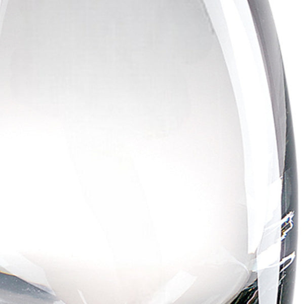 Homeroots 7" Clear Lead Free Crystal Oval Table Vase  Lead Free Crystal 375832