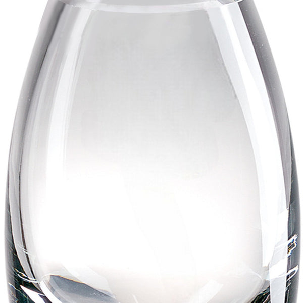 Homeroots 11" Clear Lead Free Crystal Oval Table Vase  Lead Free Crystal 375834