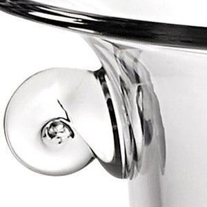 Homeroots 11" Clear Mouth  Blown Crystal Round Pedestal Centerpiece Bowl   375840