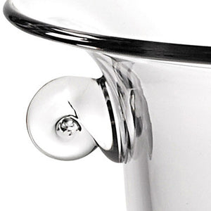 Homeroots 11" Clear Mouth  Blown Crystal Round Pedestal Centerpiece Bowl   375840