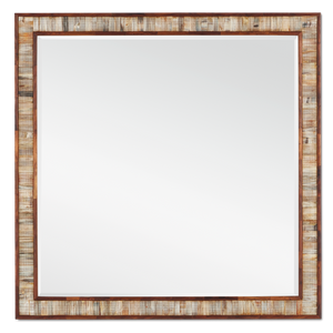 Hyson Medium Square Mirror - Handcrafted Natural Horn Design with Contemporary Style and Unique Details