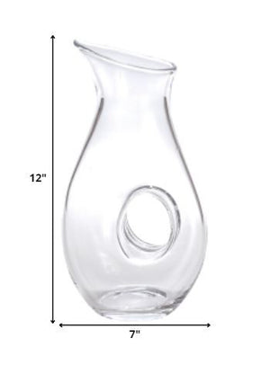 Homeroots Mouth Blown Lead Free Crystal Pitcher  28 Oz   375884