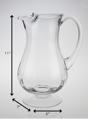 Homeroots Mouth Blown Lead Free Crystal Pitcher 54 Oz   375887