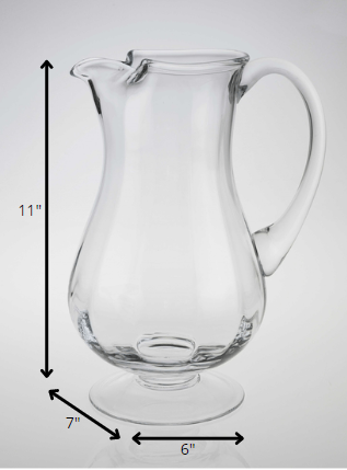 Homeroots Mouth Blown Lead Free Crystal Pitcher 54 Oz   375887