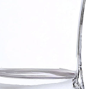 Homeroots 8" Clear Mouth Blown Crystal Pocket Table Vase  Crystal Glass 375890