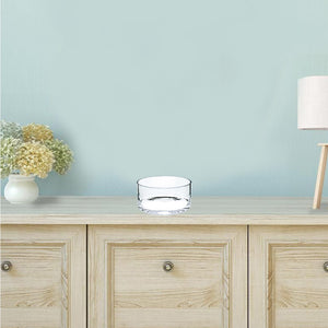 Homeroots 8 Mouth Blown Lead Free Classic Glass Cylinder Bowl   375891