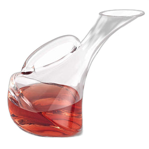 Homeroots Mouth Blown Glass Wine Carafe  32 Oz   375895