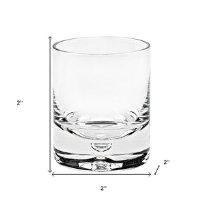 Homeroots 4 Pc Set Lead-free Crystal Scotch Glasses - Elegant 6 Oz Design For Single Malt & Bourbon Enjoyment 2 Inches  375902
