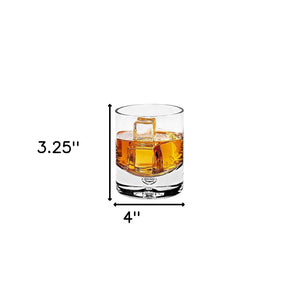 Homeroots 4 Pc Set Old Fashioned Lead Free Crystal Scotch Glass  8 Oz  Lead Free Crystal 375903