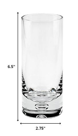 Homeroots Mouth Blown Crystal Lead Free Hiball Glass 13 Oz  4 Pc Set   375904