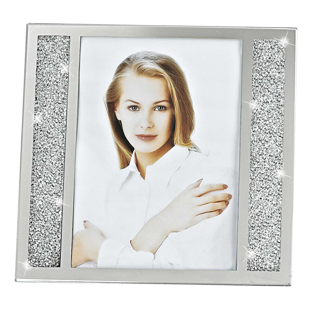 Homeroots 5 X 7 Silver Crystalized Picture Frame   375909