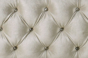 English Elm Lucienne Velvet Queen Bed with LED Headboard, Diamond-Tufted Design, Nailhead Trim Elegance Beige 88 L x 13 W x 5 H B2726S00131
