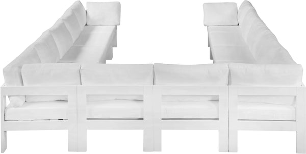 Meridian Furniture Nizuc 12 Piece Outdoor Modular Sectional with Aluminum Frame Resort Patio Seating 375White-Sec12A