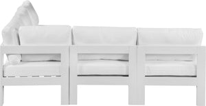 Meridian Furniture Nizuc Five Piece Modular Outdoor Sectional with Aluminum Frame and All Weather Fabric 375White-Sec5A