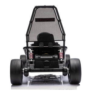English Elm 24v Dual Motor Kids Go Kart with Drift Mode Roll Cage and Rear Suspension Ages 6 to 12 W1578P454061