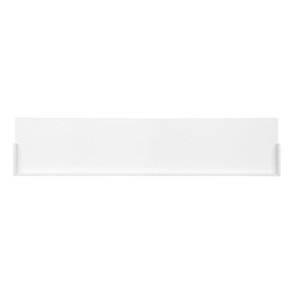 English Elm White Overbed Desk 72" x16" Adjustable 40-44" Height Sliding Laptop Table with Casters, Modern Versatile Surface B011P244980