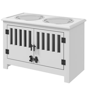 English Elm PawHut Luxury Fancy Dog Bed with 3" Memory Foam Cushion and Hidden 23L Storage Trunk, Small Pet Sofa White W2225P217617