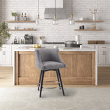 Madison Park Mateo Transitional Swivel Counter Stool MP104-1104 Grey