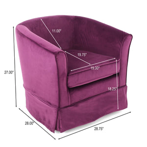 English Elm Christopher Knight Home® - SWIVEL Velvet Lounge Chair with Loose Cover for Gaming & Reading, Plush Comfort and Smooth Rotation Fuchsia 29.25 L x 27.25 W x 22 H 57448.00NVLTFCS